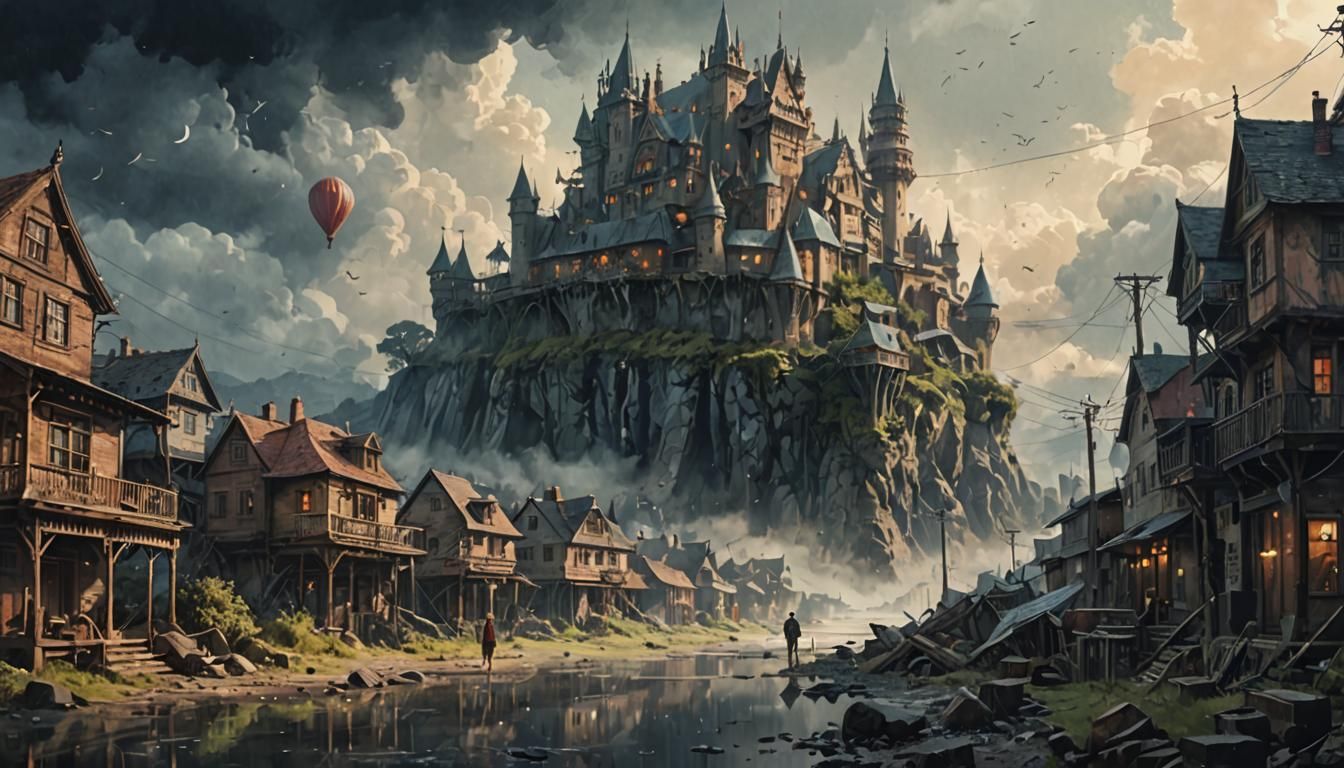 Peaceful Boat Trip: Watercolour Painting of Couple