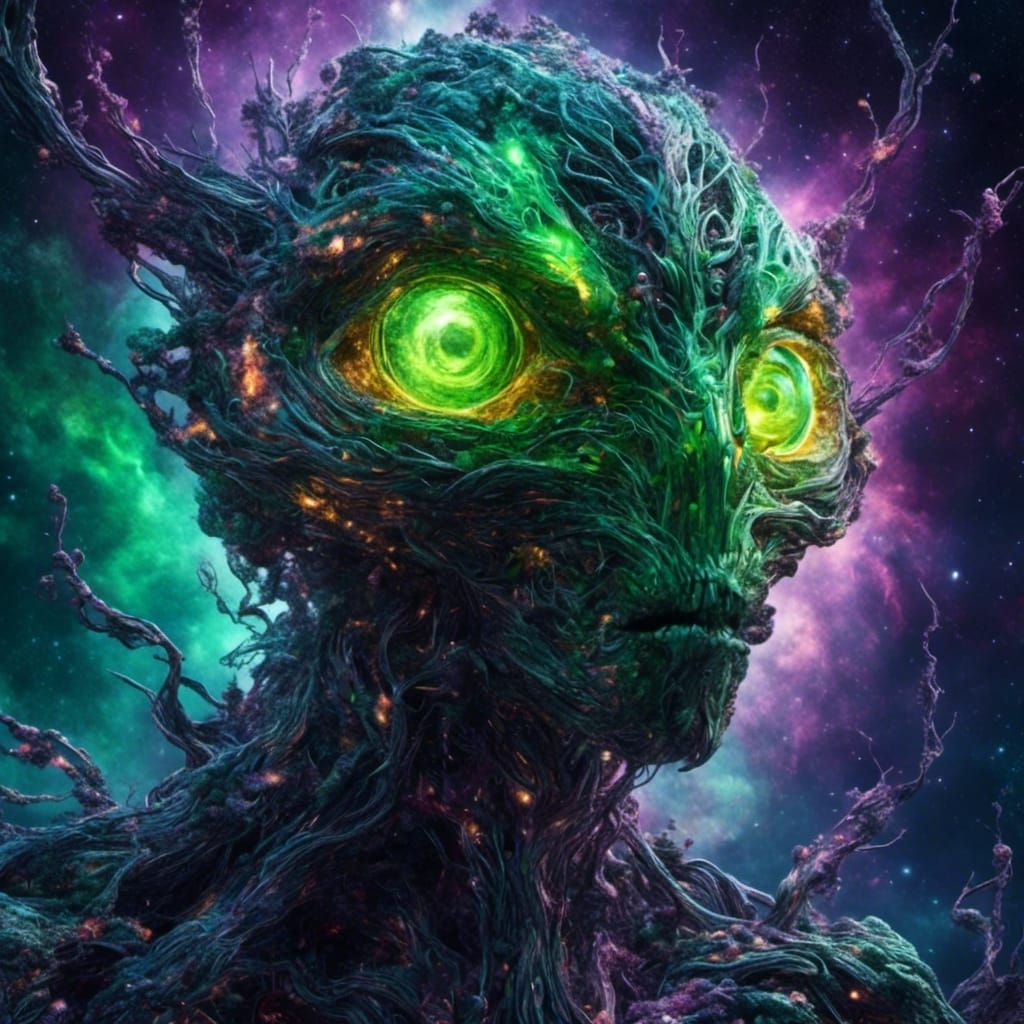 Planet Eater Golem with Bio-Luminescent Eyes