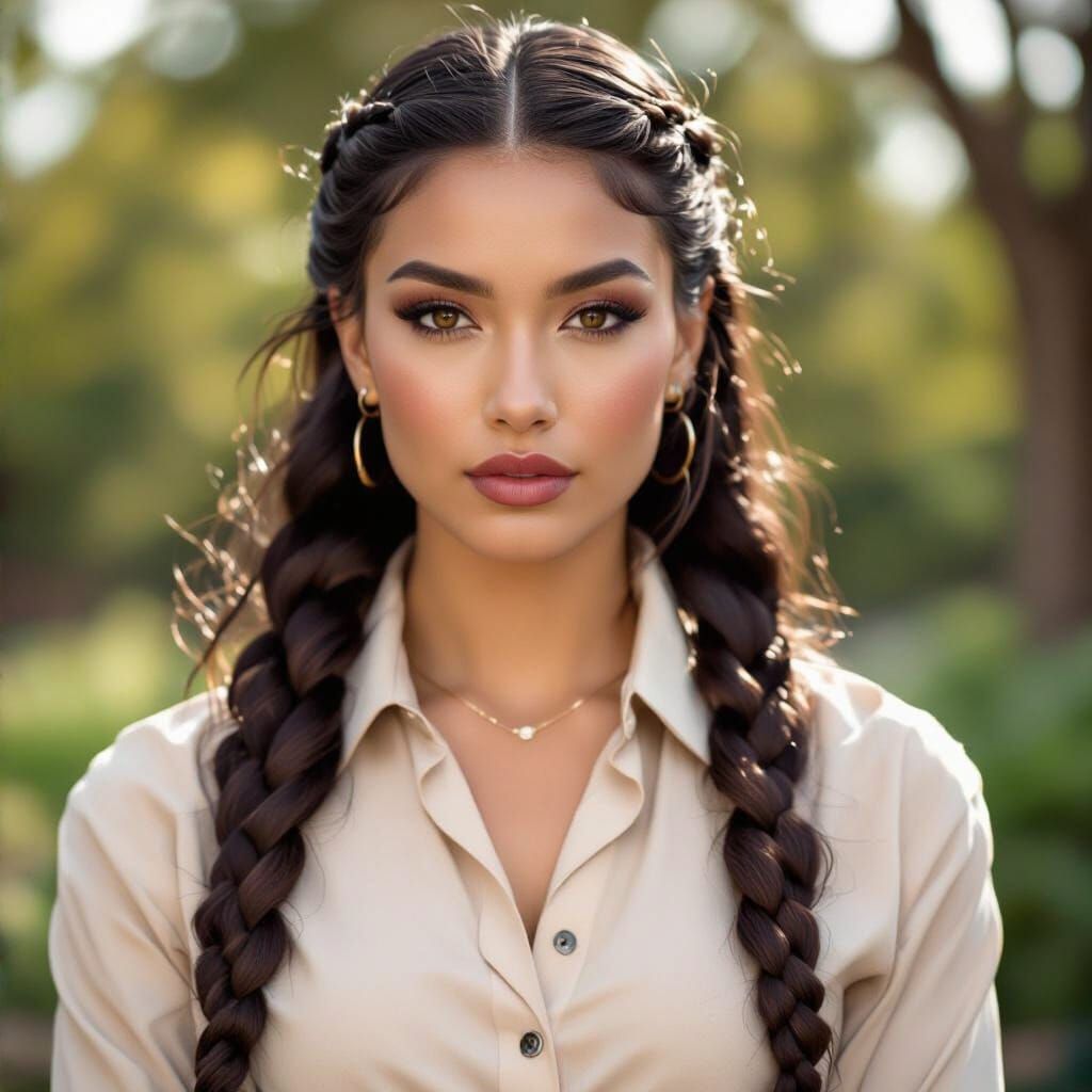 Native American Detective in Coffee House, Photorealistic