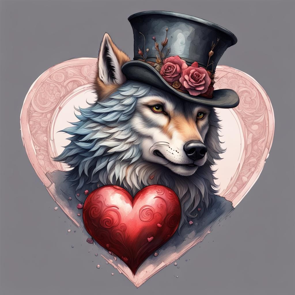 Wild Valentine Wolf