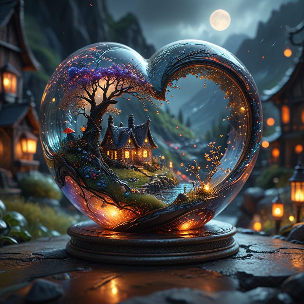 **"Eine magische Welt im Herzen eines Glases"**