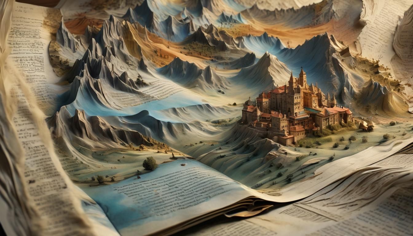Surreal Landscapes Emerge from Ancient Book Pages