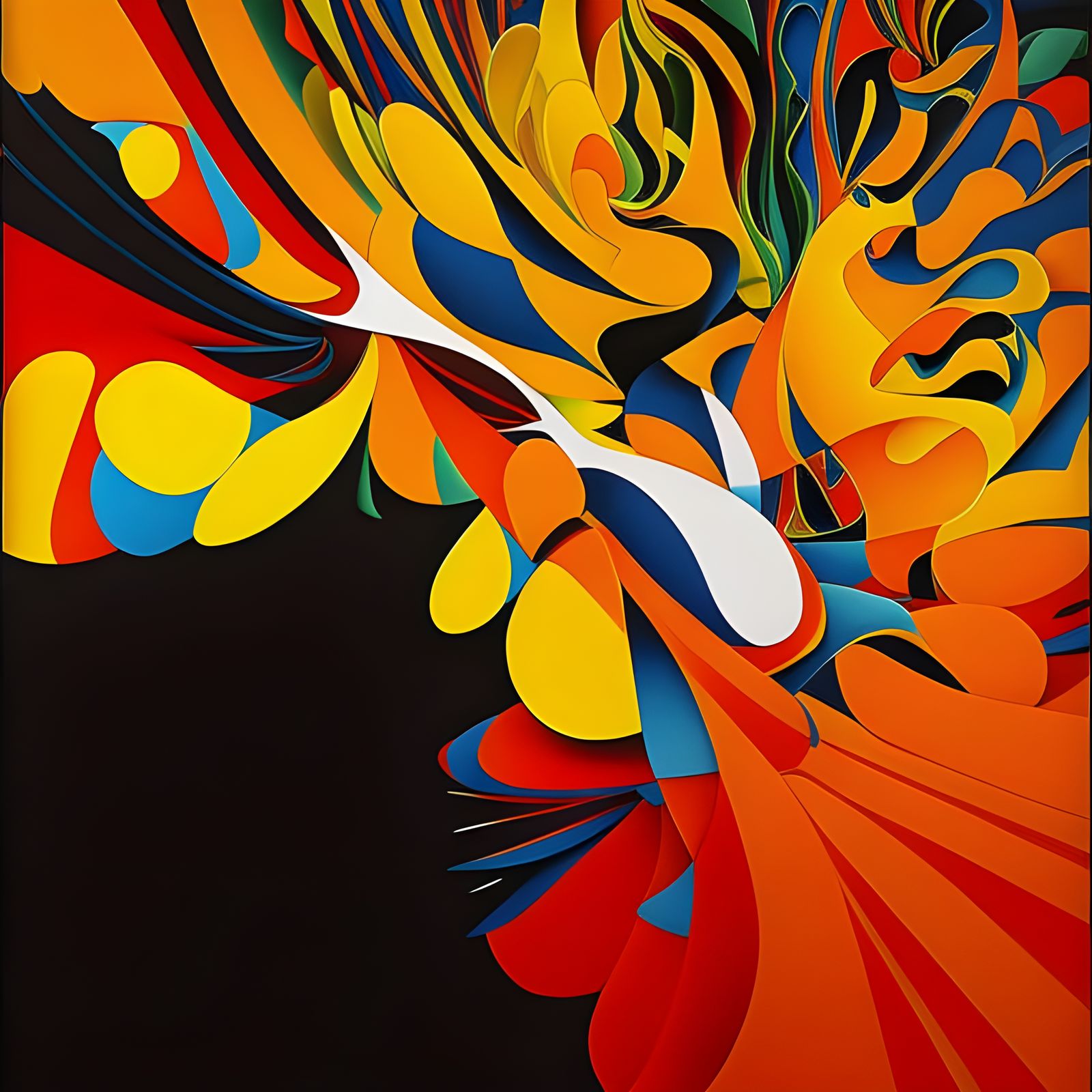 Hyperdetailed Abstract Folk Singers in Dreamlike Landscape