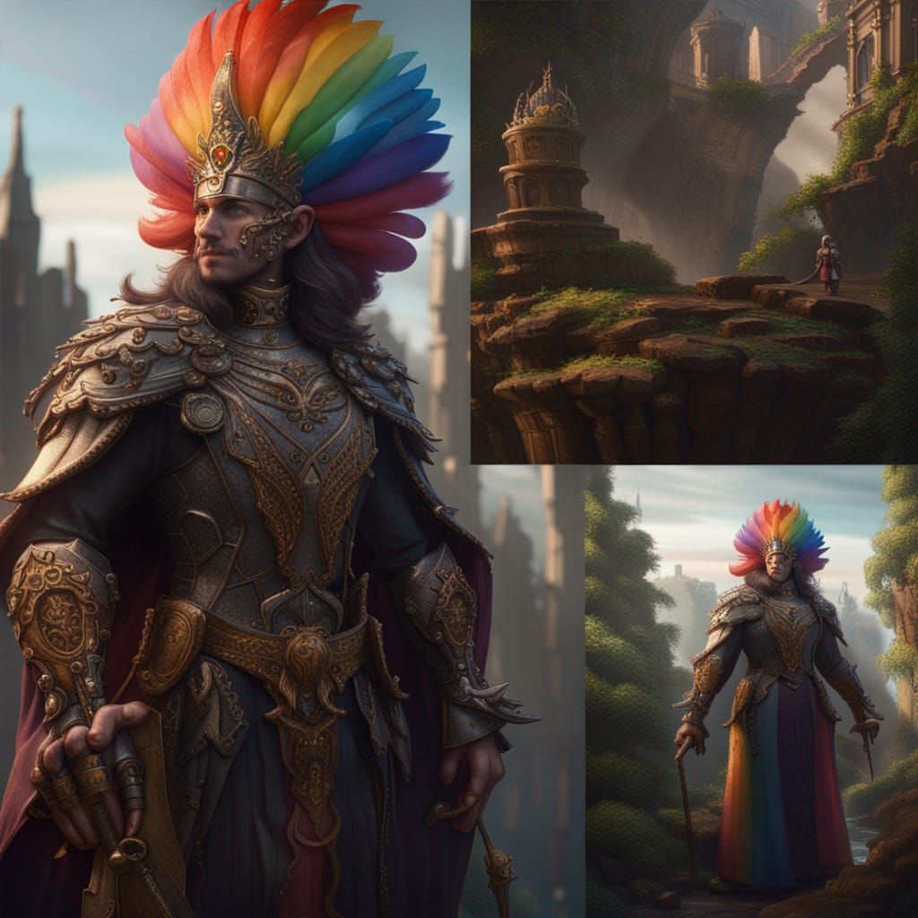 Fantastical Portrait in Detailed Matte Painting Style