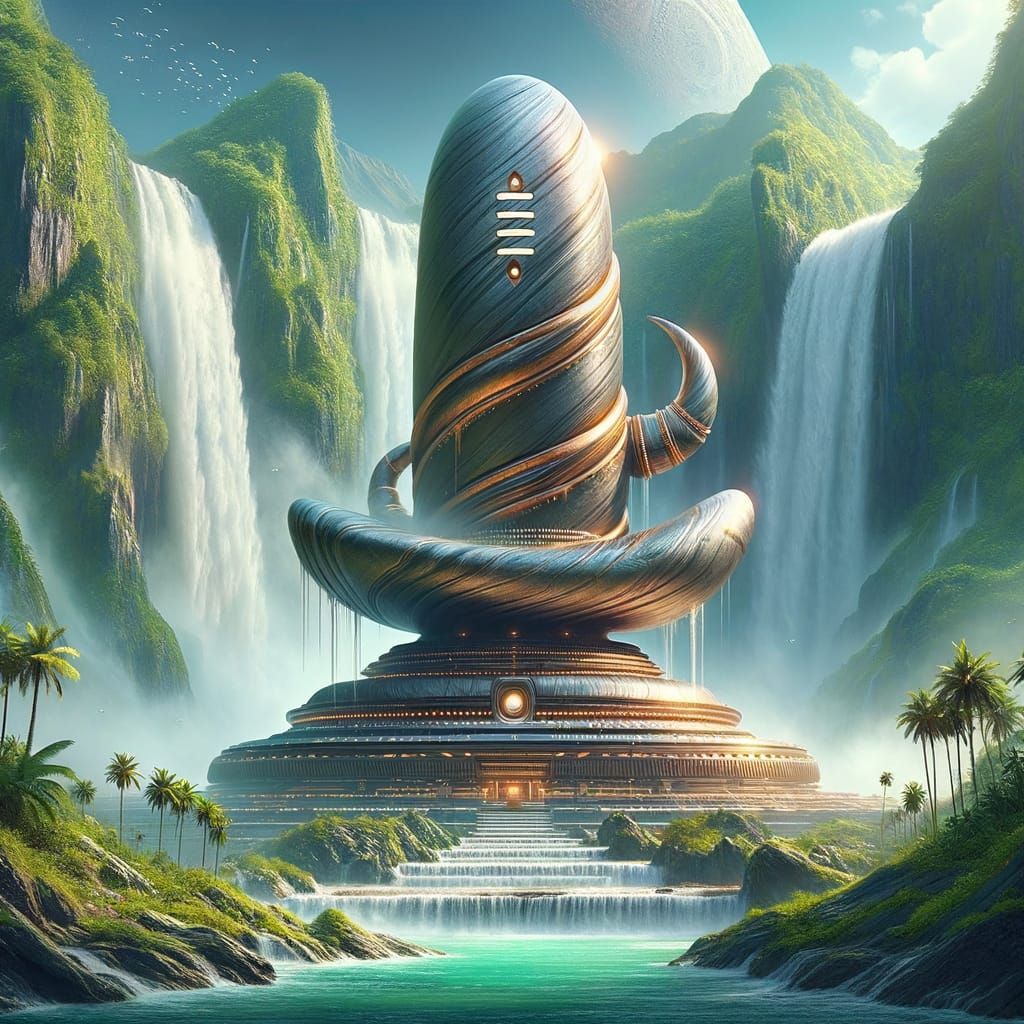 Cosmic Shiva Lingam Radiates Underwater in Lush Exoplanet Pa...