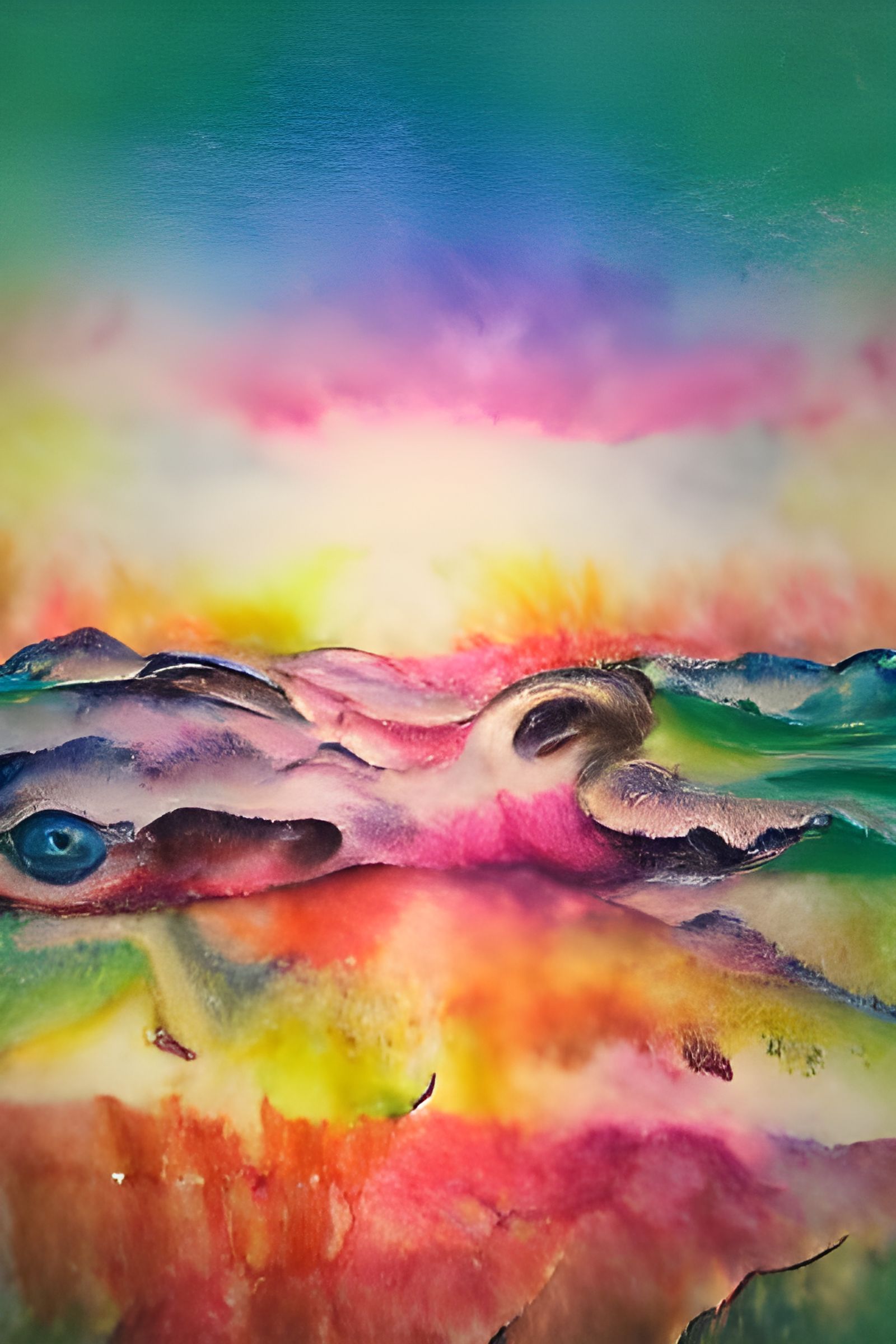 Psychedelic Watercolor Sunset