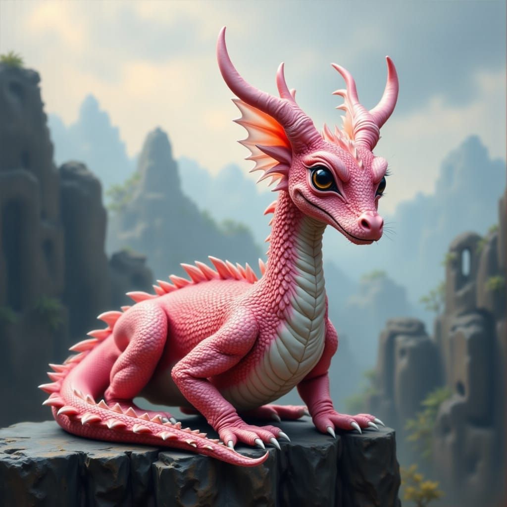 Pink Dragon in a Risqué Business Setting