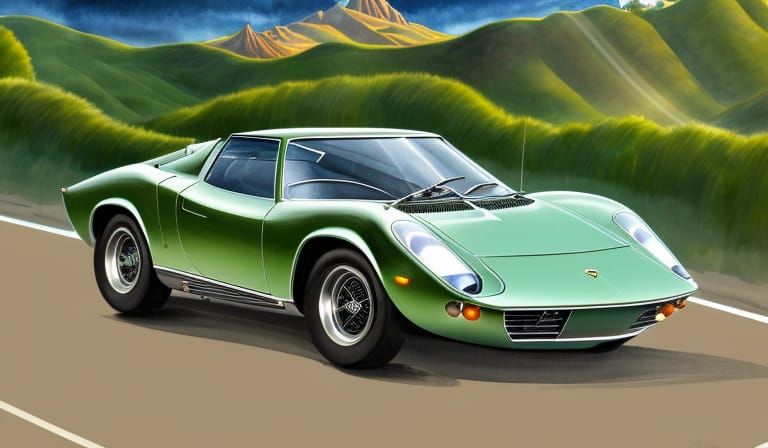 1968 Lamborghini Miura In Metallic Green #3