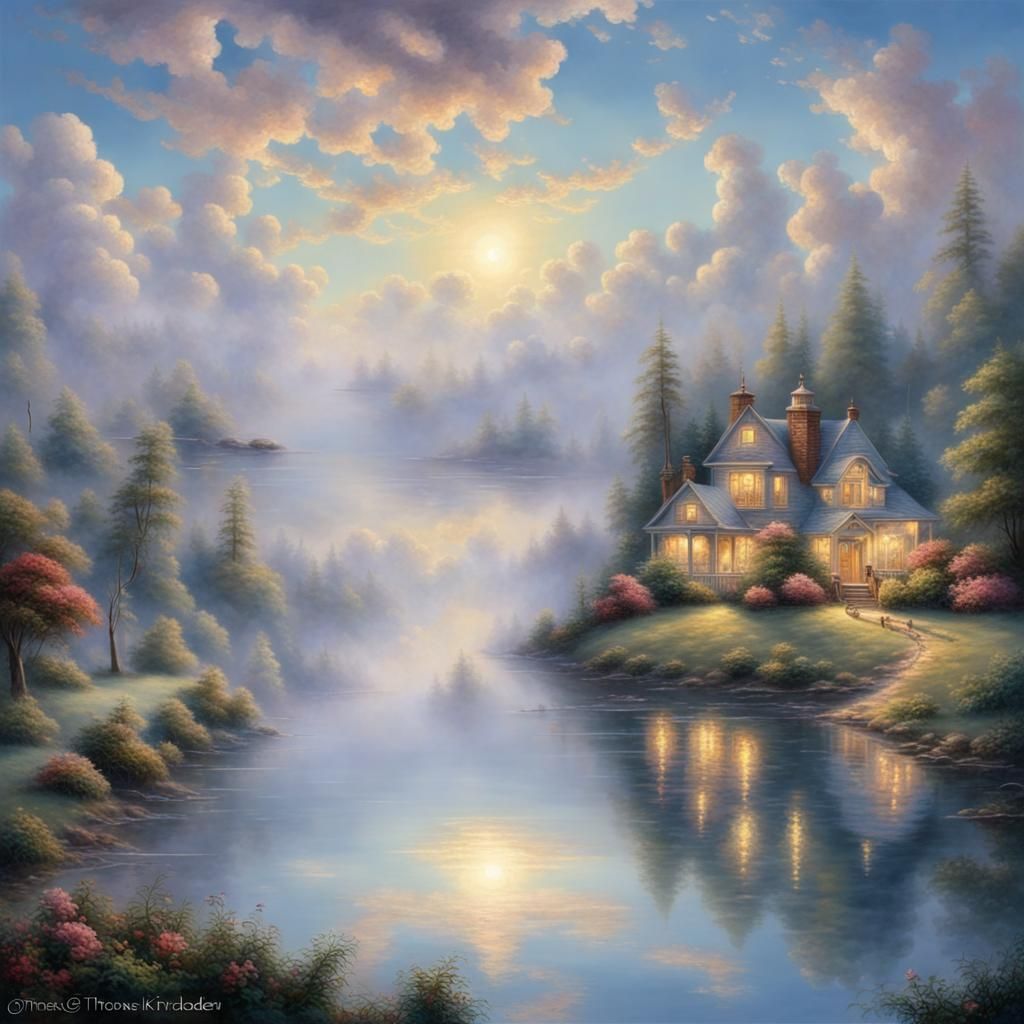 Ethereal Sky Reflection in Infinite Water