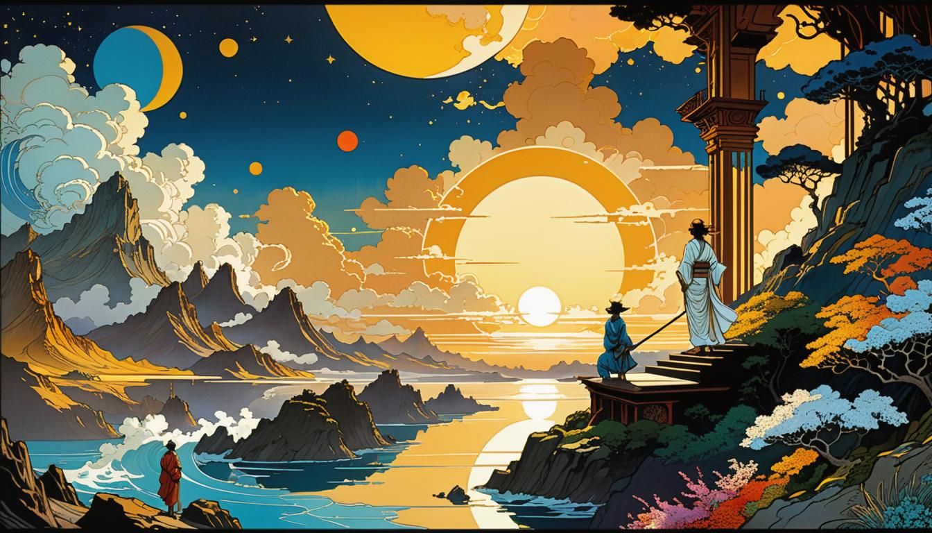 Futurist Graphic Novel Page in Elaborate Detail