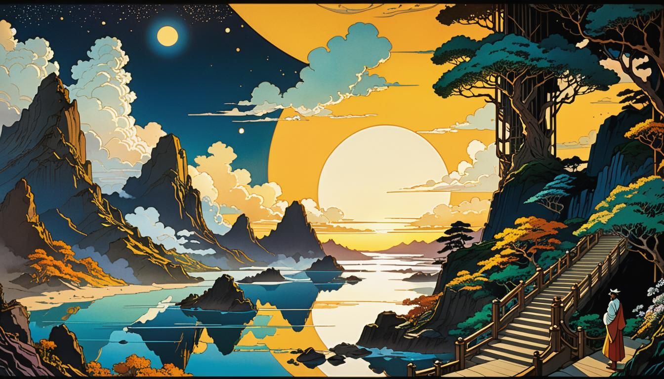 Futurist Graphic Novel Page in Elaborate Detail