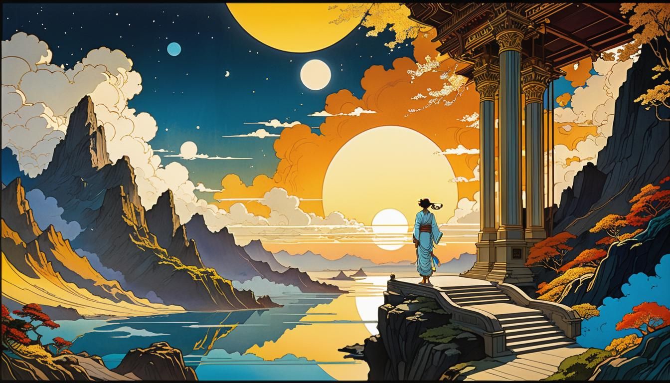 Futuristic Graphic Novel Illustration in Elaborate Detail