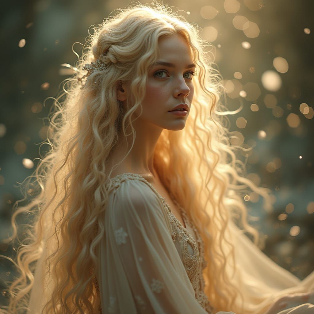 Ethereal Princess Yerdua in Whimsical, Romantic Style