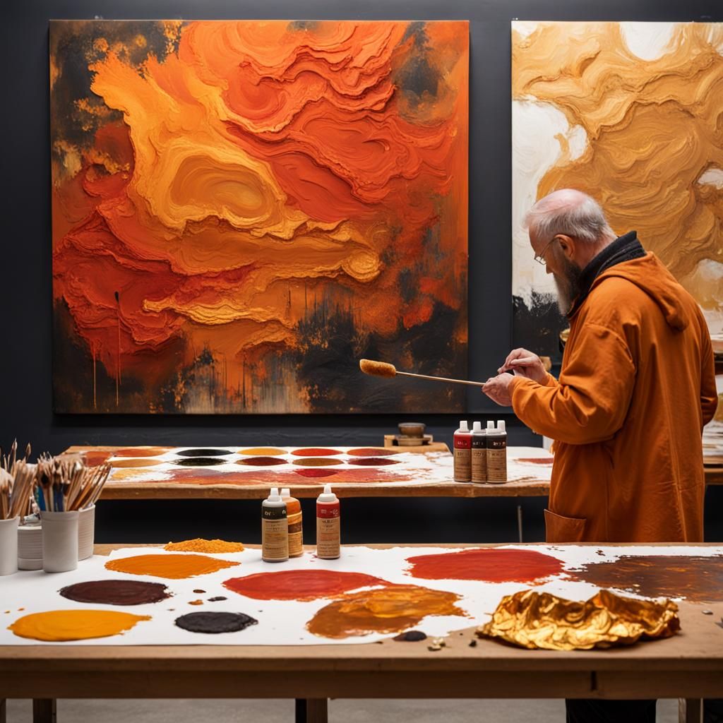 Quinacridone Nickel Azo Gold Acrylic Paint Set