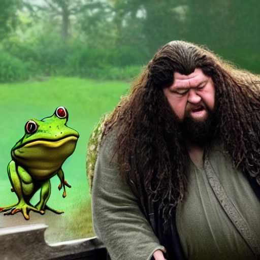Hagrid's Standoff with a Giant Frog