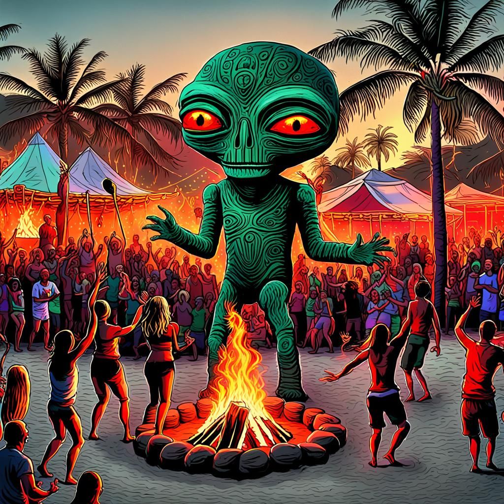 Extraterrestrial Beach Disco with Reggae Band