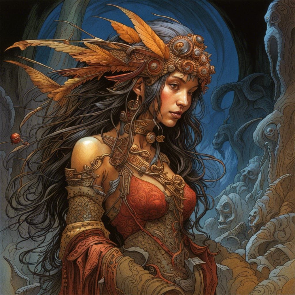 Fantasy Nymph in Detailed Concept Art