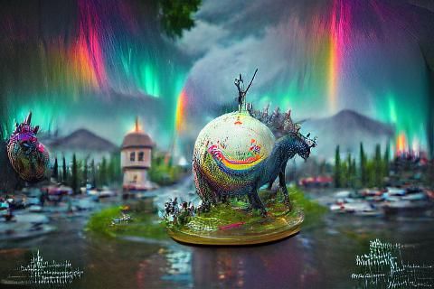 Rainbow Unicorn Sphere: A Dreamlike Vision