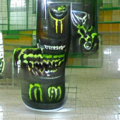 Monster Energy Drink Can in Studio Lighting