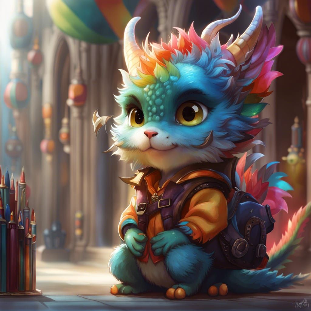 Chibi Dragon's First School Day