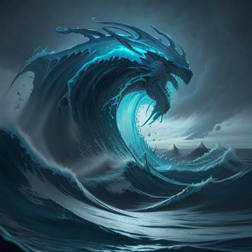 Towering Water Demon Commands the Ocean