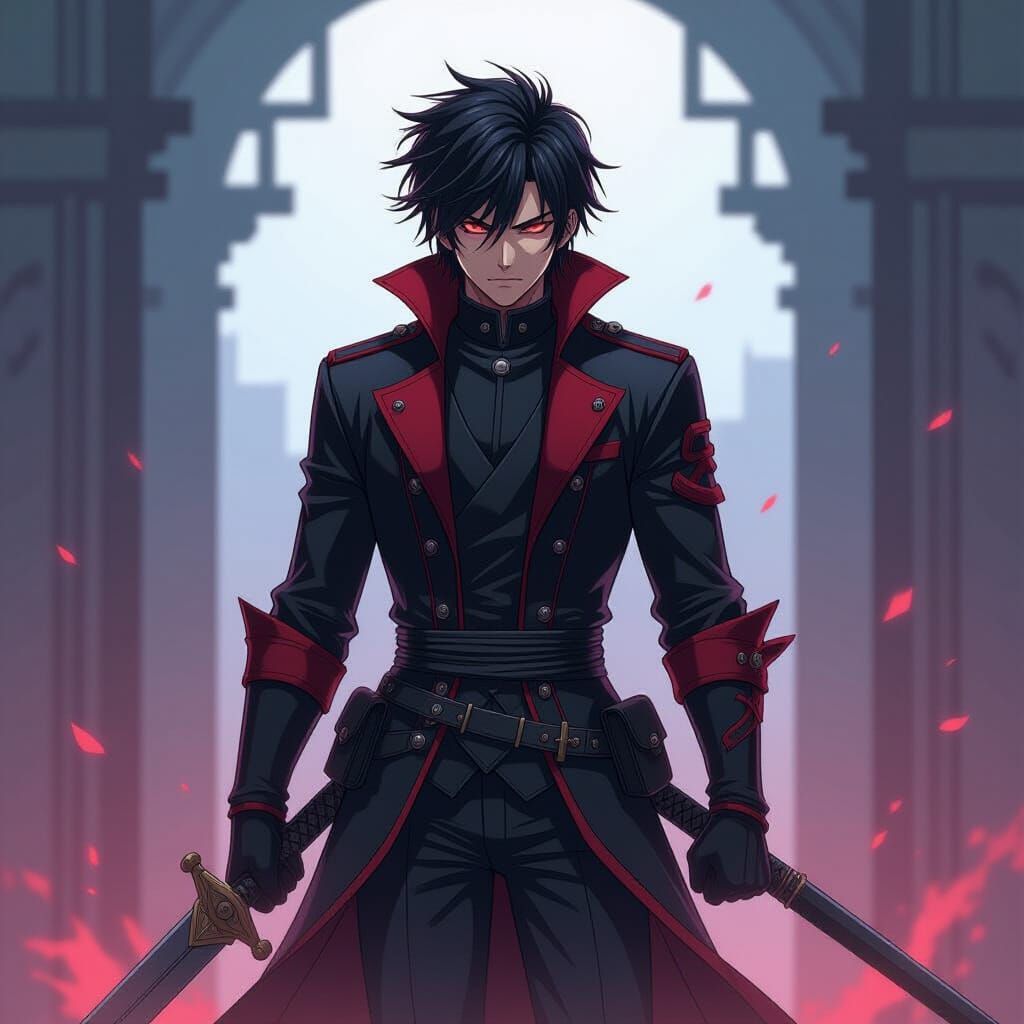 Anime Assassin in Cel-Shaded Style