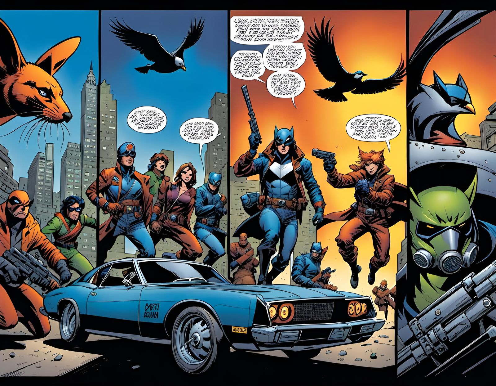 Animal Cybernetic Heroes Escape Gas Mask's Lair