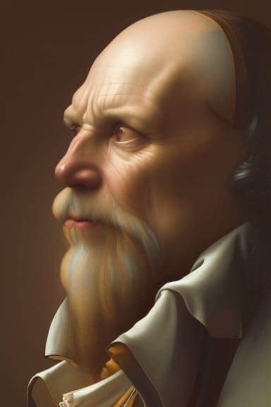 Leonardo da Vinci Portrait in Concept Art Style