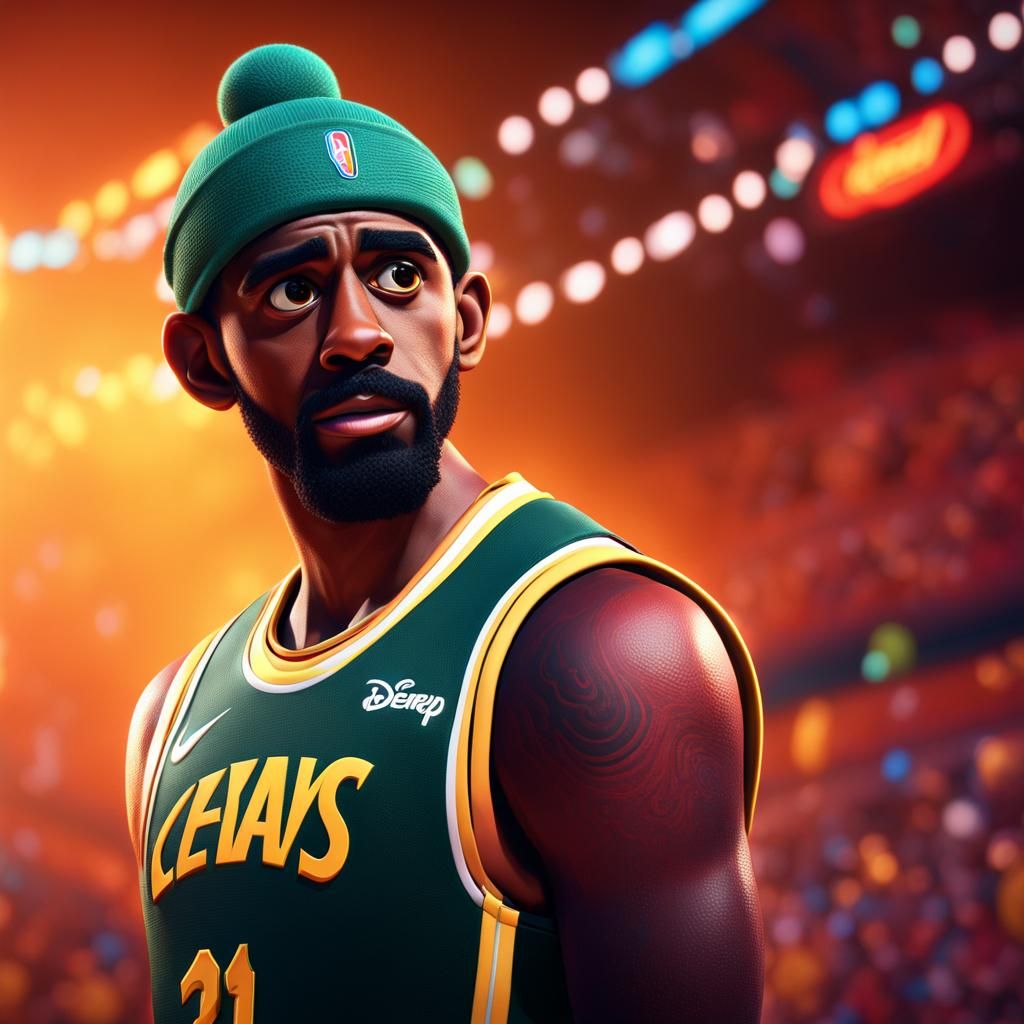 Kyrie Irving as Pixar-Style 3D Digital Art