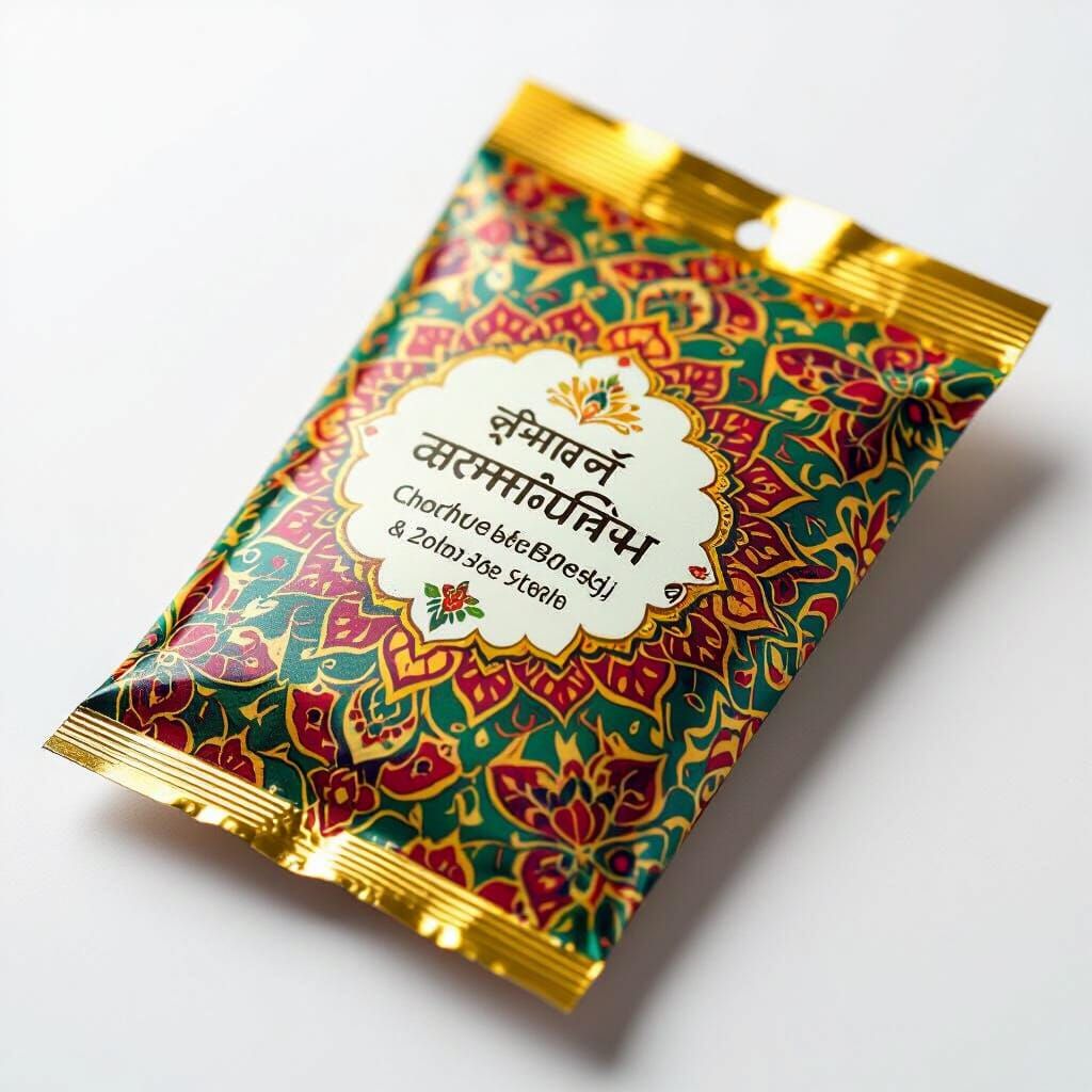 Indian Coriander Seed Packet Macro View