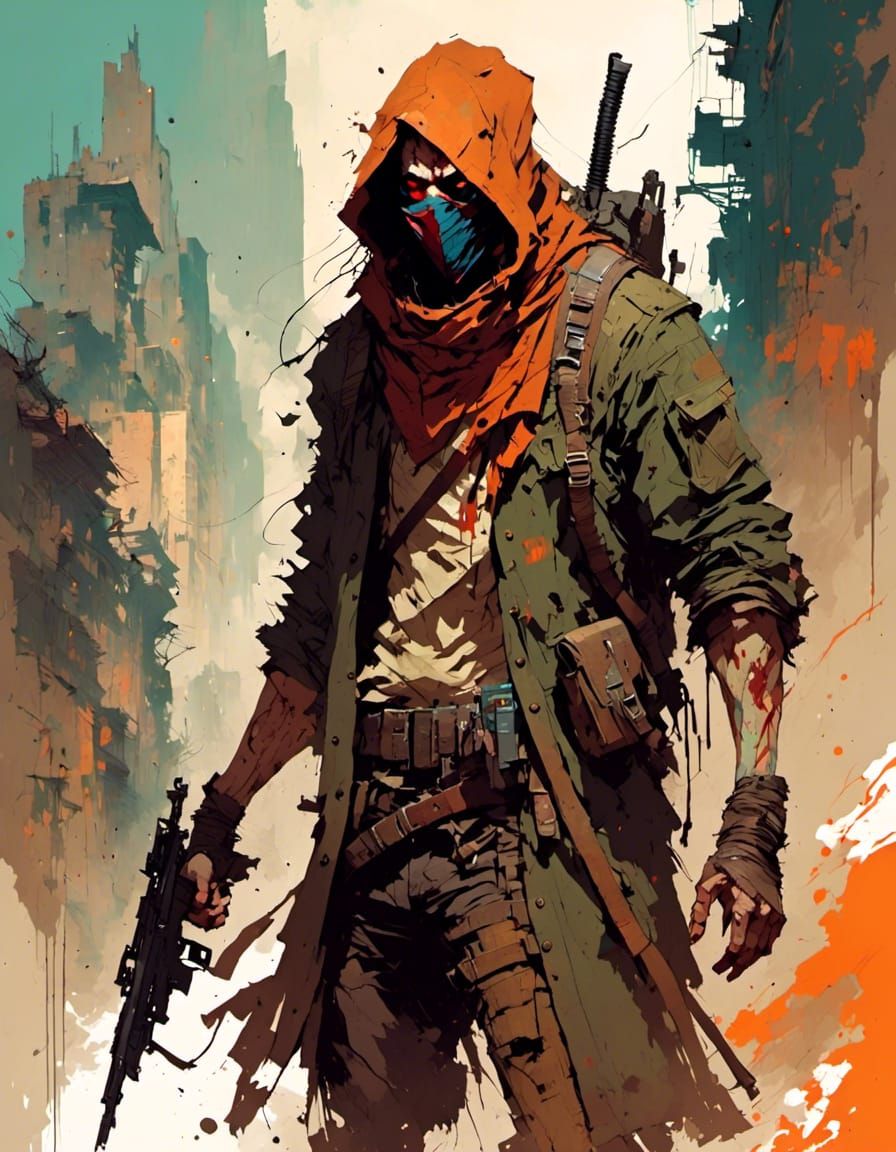 Dynamic Unmasked Protagonist Character