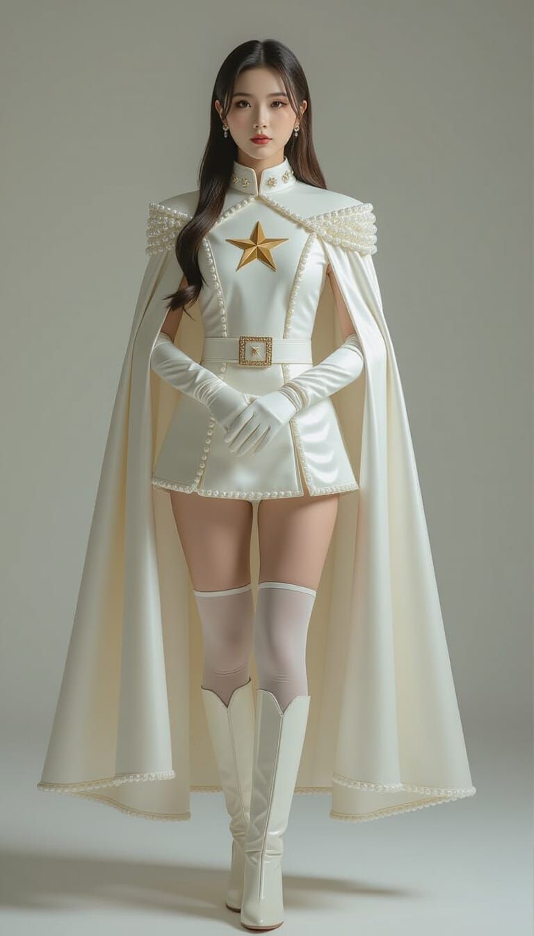 Pearl Milk Tea Superheroine in Film Still Style