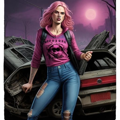 Horrific Car Wreck Comic Book Art