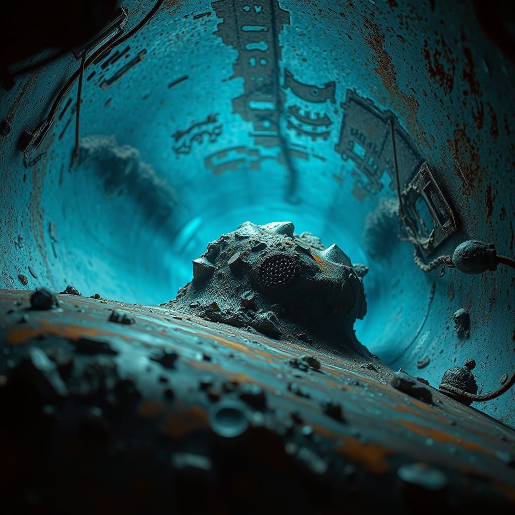 Gritty Microscopic Landscape in a Dystopian Aesthetic