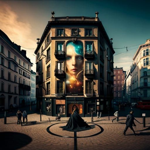 Astromorphic Street Art in a Surreal World