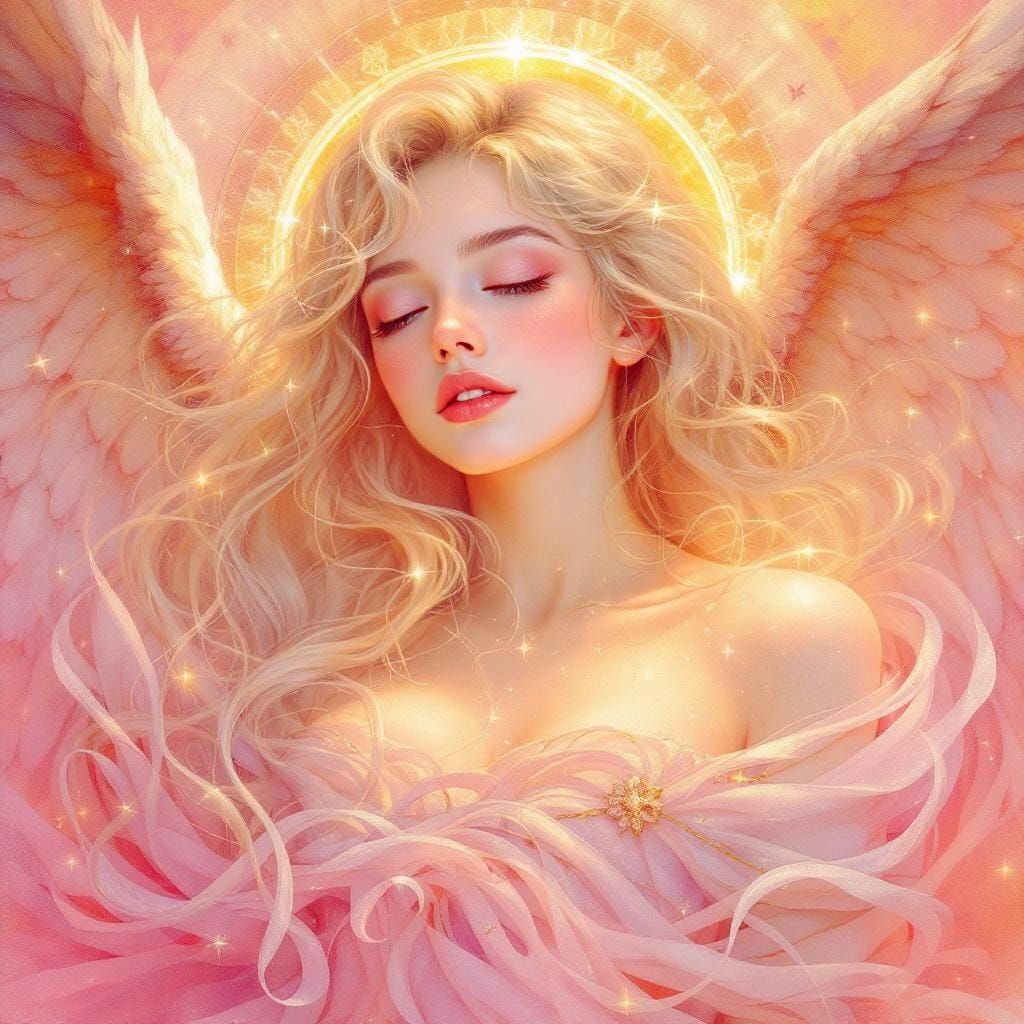 Angel of Kindness in Art Nouveau Style