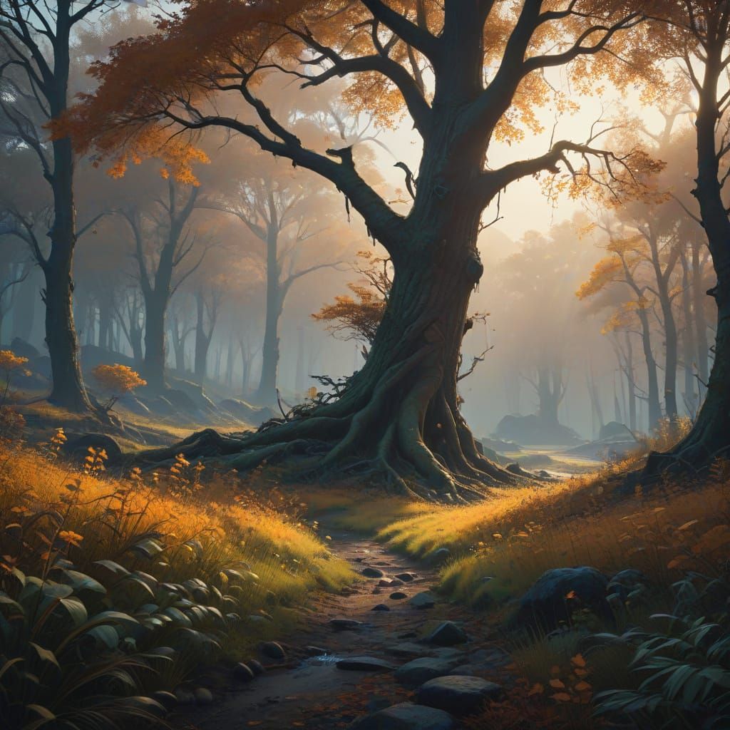 Surreal Landscape with Cinematic Lighting and Hyper-Realisti...