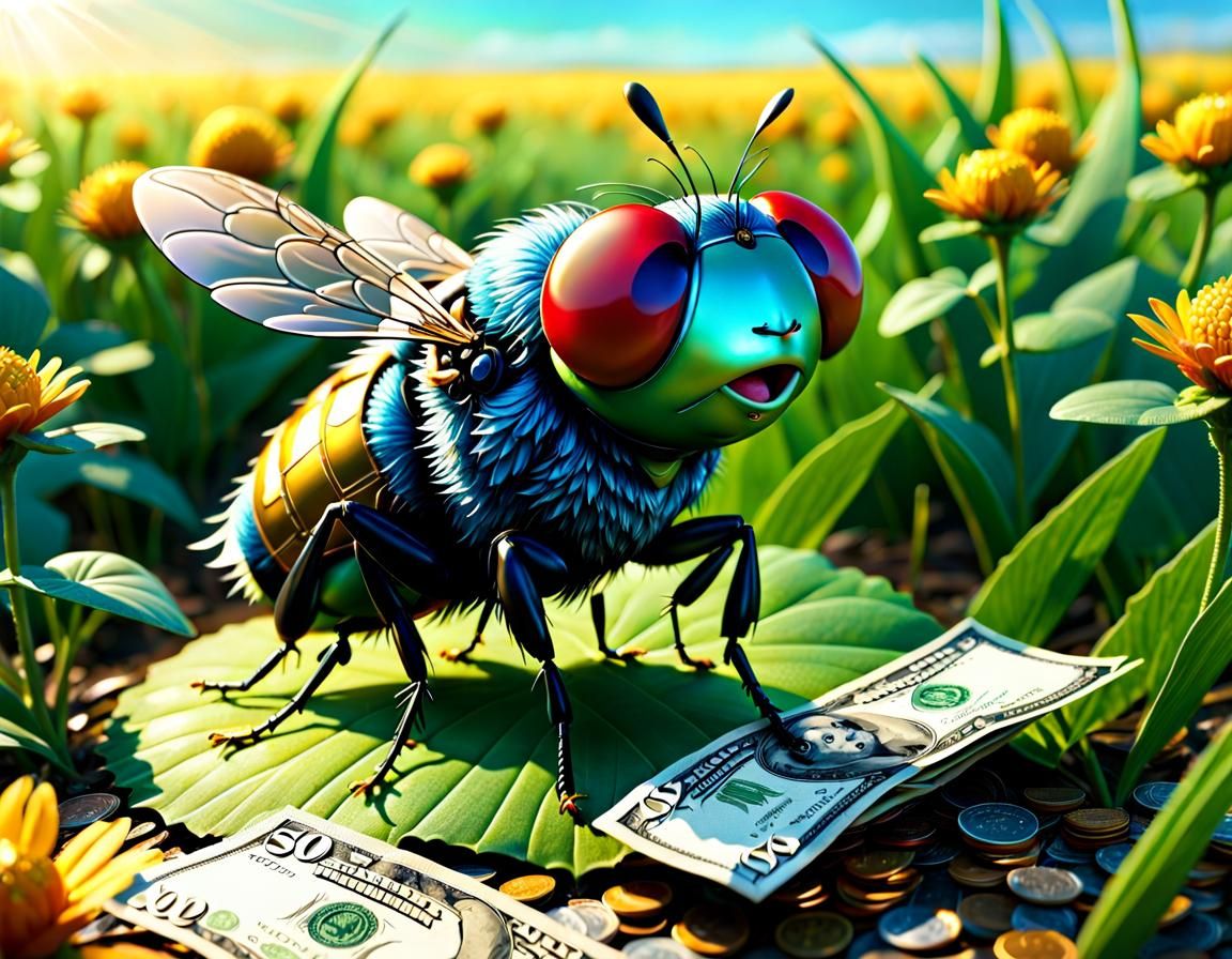 Verse The fly is Tsokotukha.   The fly - Tzokotukha, Gilded belly! The fly went across the field, And found a penny.