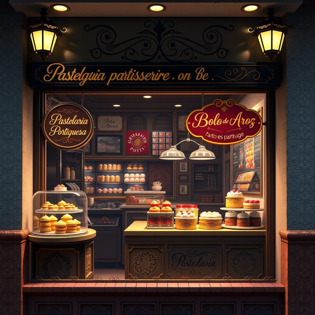Magical Portuguese Pâtisserie Matte Painting