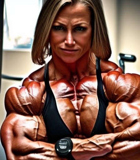 Muscular Swedish Bodybuilder Flexing