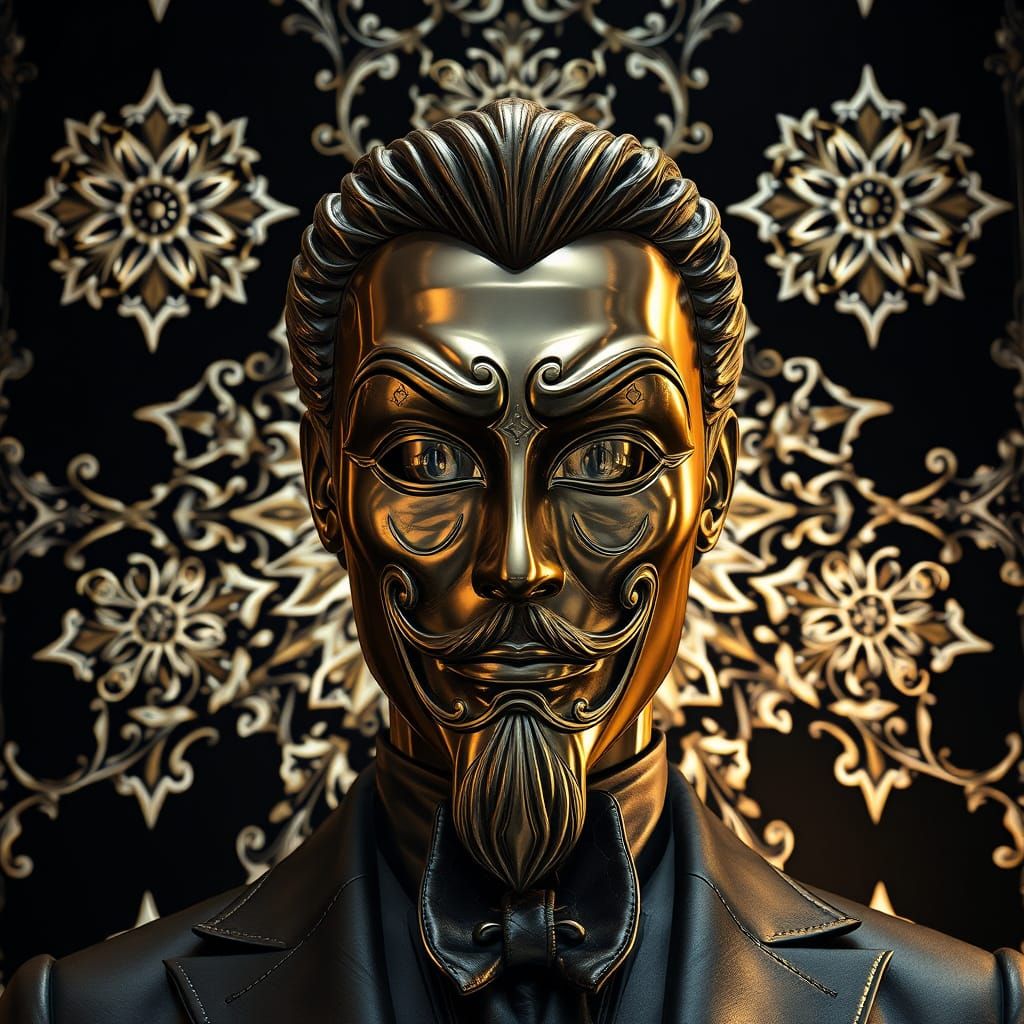 Majestic Illusionist Statue in Velvet Motif with Ecclesiasti...