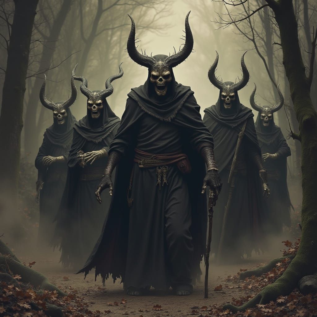 Ethereal Ghouls Gather in Dark Magic Ritual