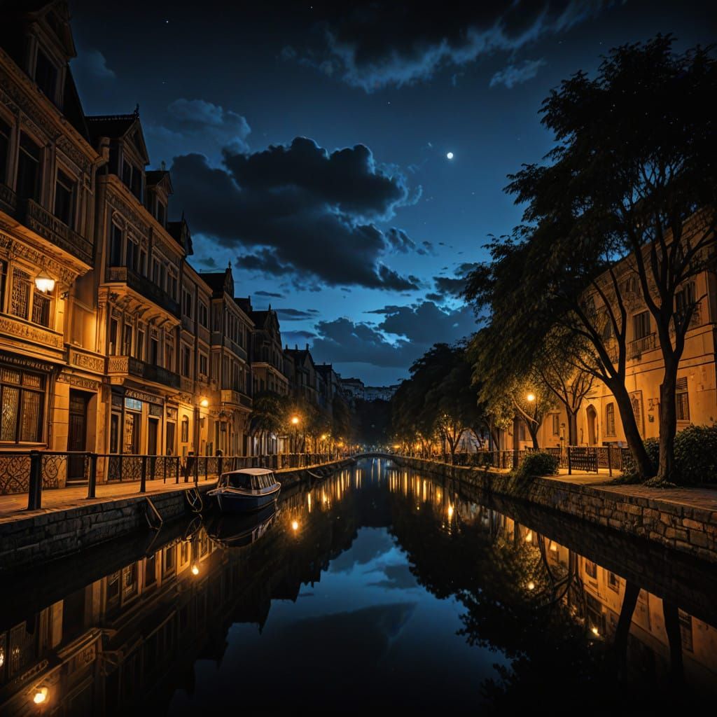 Lonely Nights and Eternal Desire in Hyperrealistic Landscape