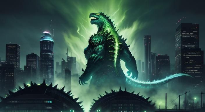 Godzilla Destroys Toronto: Hyperrealistic Concept Art