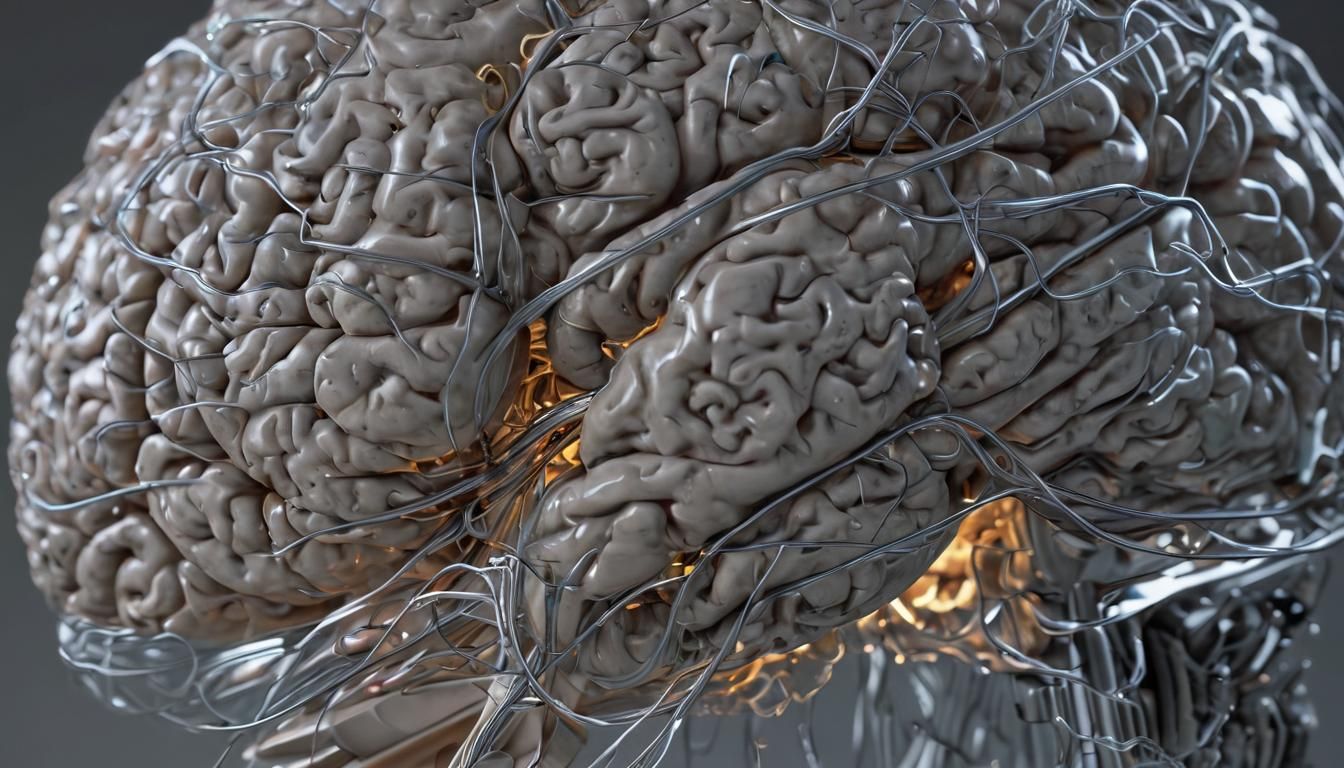 Fiber Optic Brain in Hyperrealistic Style