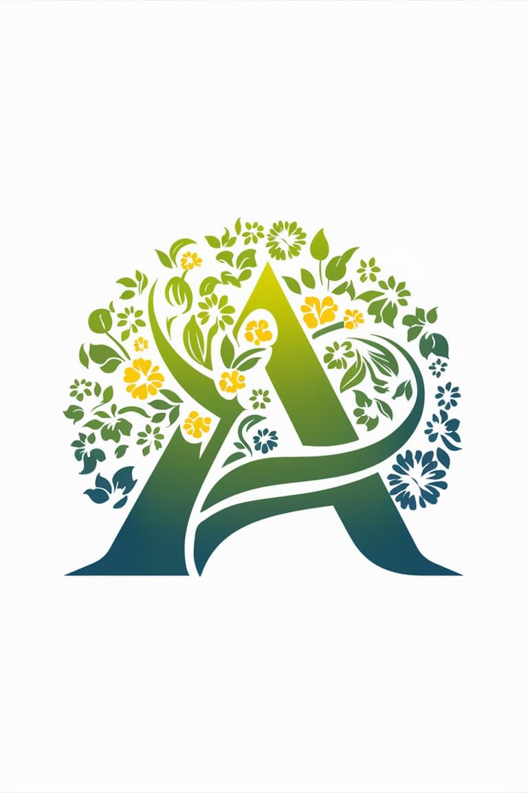 Creative Tree Logo with Letter A