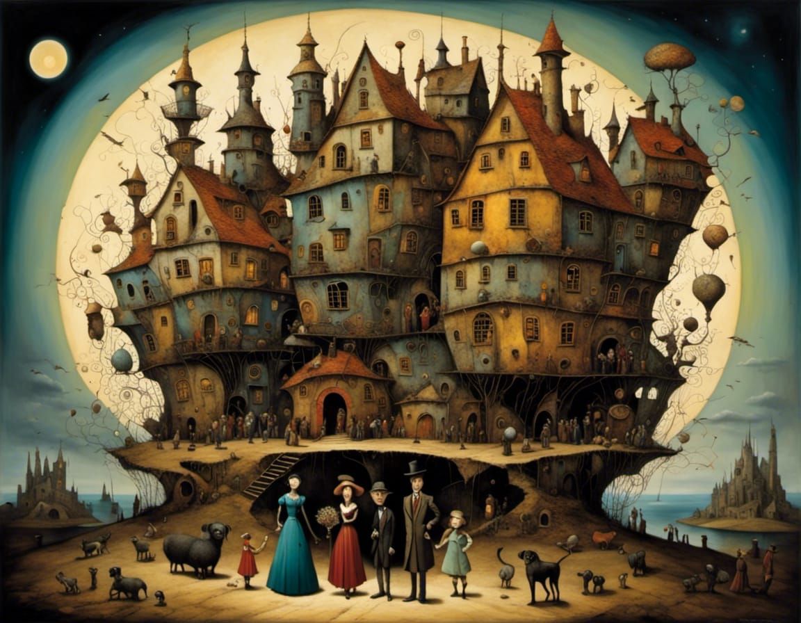 Surreal Families Living in Dreamlike Style