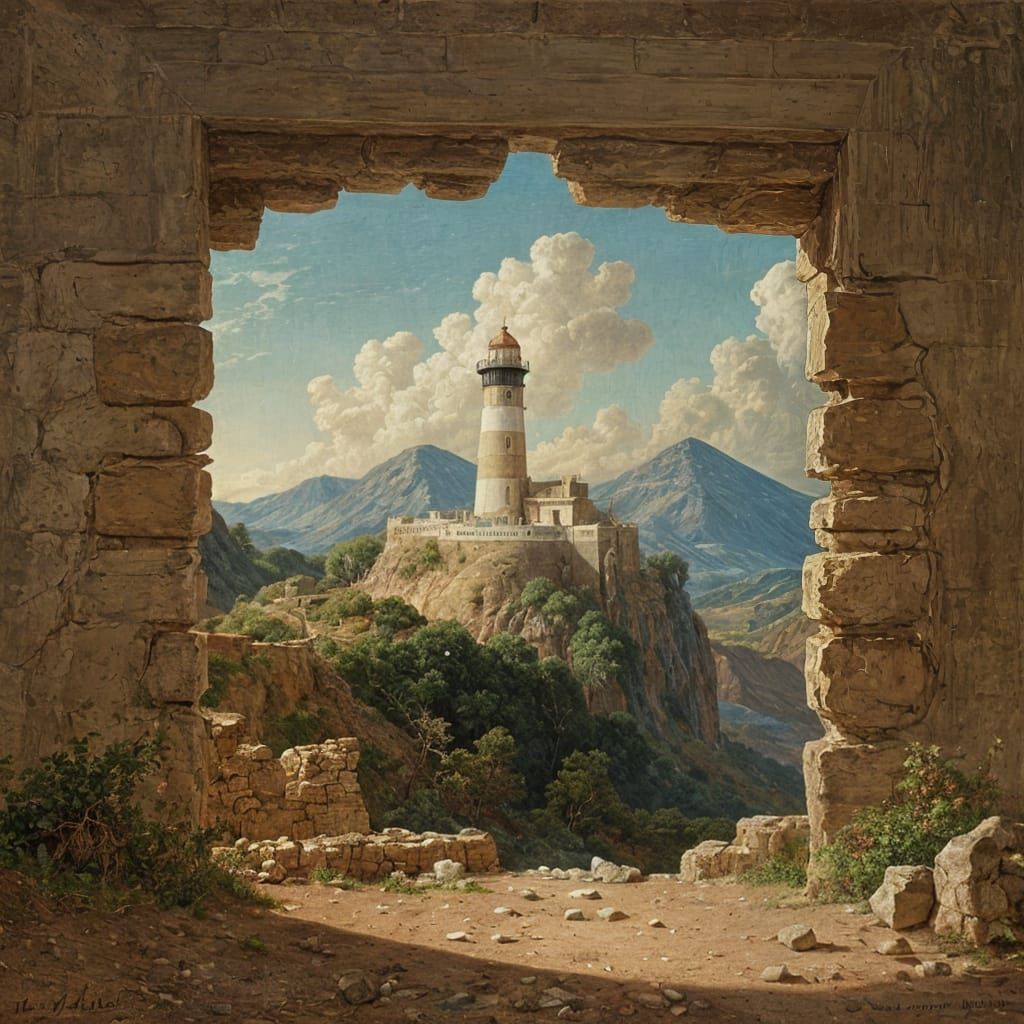 Lighthouse in Valley of Kings: Rococo Meets Abstract