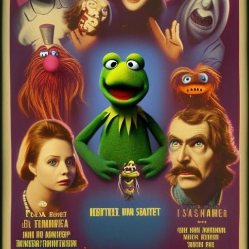 Vintage Muppets Horror Movie Poster