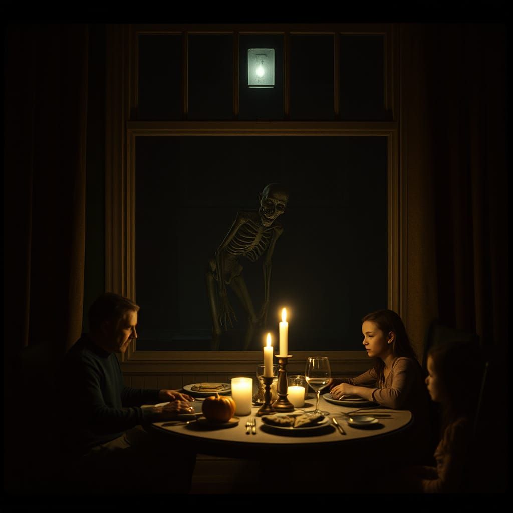 Terrifying Wendigo Lurks Outside Family Window